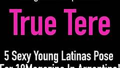 Five sexy latinas pose