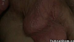 Shemale Bangs Big Cock Guy In Dungeon With Assfucking And Domination