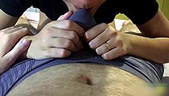 Cute amateur couple moans and groans in a handjob compilation
