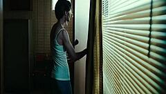 Silent Night Sexy Topless Brunette Model Shows Tits