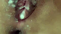 I cum in the naughty teen's tight pussy, then she begs for a finger in her ass.