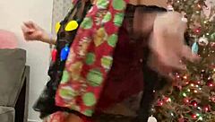 Anna Maria Mature Latina Holiday Lingerie Tease