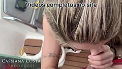 Blonde Cassi Enjoys Threesome On Boat With Group Partners