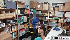 Thief punished with blowjob in garage