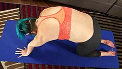 amateur yoga slut strips, rips clothes, and cums with toys 😈