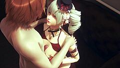 i watch hentai uncensored 3d where tabusa gets boobjob and fucked by redhair boy in japanese asian manga anime game porn