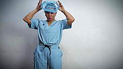 Medical glove fetish ASMR by Dominafire with nurse and patient in hospital. Does it excite you?