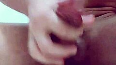 Amateur handjob on monster cock leads to explosive orgasm and cumshot