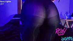 Barely there panties and a glimpse of a shaved pussy