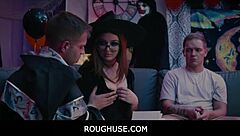 Anytime sex: Leana Loving gets double penetrated in a wild party