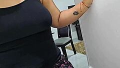 I Masturbate on Stairs! Stepmom Sees and Gives Blowjob!