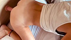 I am masturbating my pussy and fucking with dildo, my small tits bouncing as I orgasm