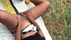 Slutty Cheerleader Takes Doggystyle Cumshot