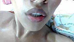 Does this beautiful Mexican girl enjoy her toy in her ass and pussy?