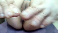 Wife masturbates with fingernail fetish homemade