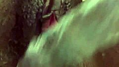 attractive ebony tgirl enjoying solo time with toys