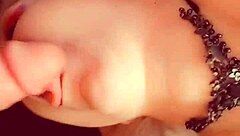 Blonde bombshell gives a sloppy blowjob in homemade video