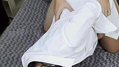 The husband films his young wife getting doggystyled by a monster cock in hardcore action.