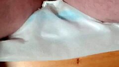 Wife inserts fuck buddy's cock in her ass and rides it hard