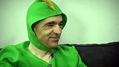 eu brunette babe nailed by costumed guy