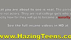 naked blonde babe forced into wild lesbian licking tasks