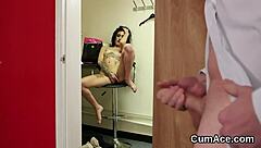 Randy Model Receives Facial Cumshot After Bukkake Blowbang