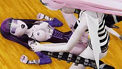Monster High Vampire Halloween Special - Elissabat And Rochelle Goyle Sex