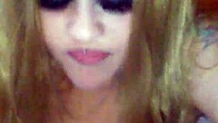 Courtney69 plays with dildo on her big tits