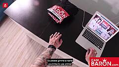 European milf Adrienne gives a dirty interview while riding a boner