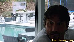 Redhead latina teen 18+ in bikini engages in taboo blowjob and hardcore action