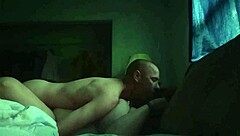 Wife lovingly sucks and fucks her husband's big cock in bedroom