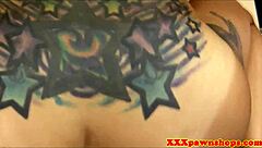 hidden camera catches inked asian babe doggystyling pawnshop manager in secret