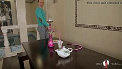 hot gay guys strip naked in sauna.