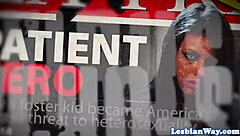 Lesbians scissoring and pussylicking in trio with face sitting