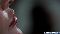 Lesbians scissoring and pussylicking in trio with face sitting