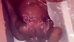 Ebony babe Yuki senpai enjoys a cum-covered shower with her husband