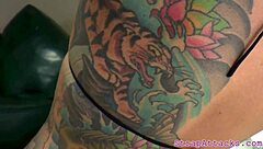 Tattooed Mistress Dominates Sub with Pegging and Banging