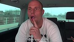 Intense Dude Convinces Squirting Babe To Fuck In Driving Van