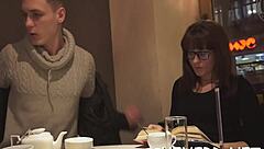 Addicted to deep throating stepbrother while looking in eyes