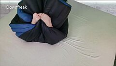 Pillow humping: A unique fetish for a down jacket