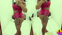 Trailer of former BBB Brazil employee performing belly dance as amateur.