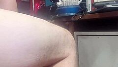 hankeys dildo goes all the way in, stretching me out