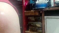 hankeys dildo goes all the way in, stretching me out