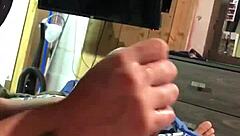 Amateur Wife Gives Detailed Handjob And Blowjob To Husband At Home