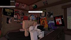 Cartoon porn video features animated sex between Roblox girl and hung guy