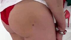 Gill Ellis shows off her big tits in underwear