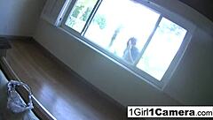 sexy andy san dimas masturbating her pussy close up