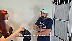 naughty seamstress eyes client's cock in hardcore reality scene