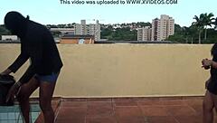 session of foot worship and female domination