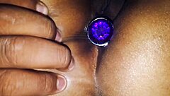 Mexican couple plays with sister's anus and purple plug